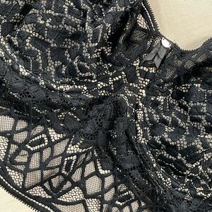 Freya Black Lace Longline Underwire Bra
